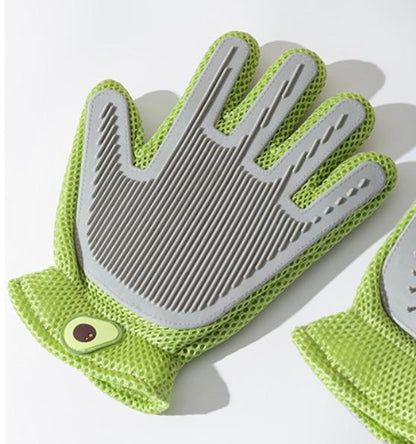Transform Grooming with 2-In-1 Pet Grooming Gloves: Effortless Hair Removal & Soothing Massage for Cats and Dogs