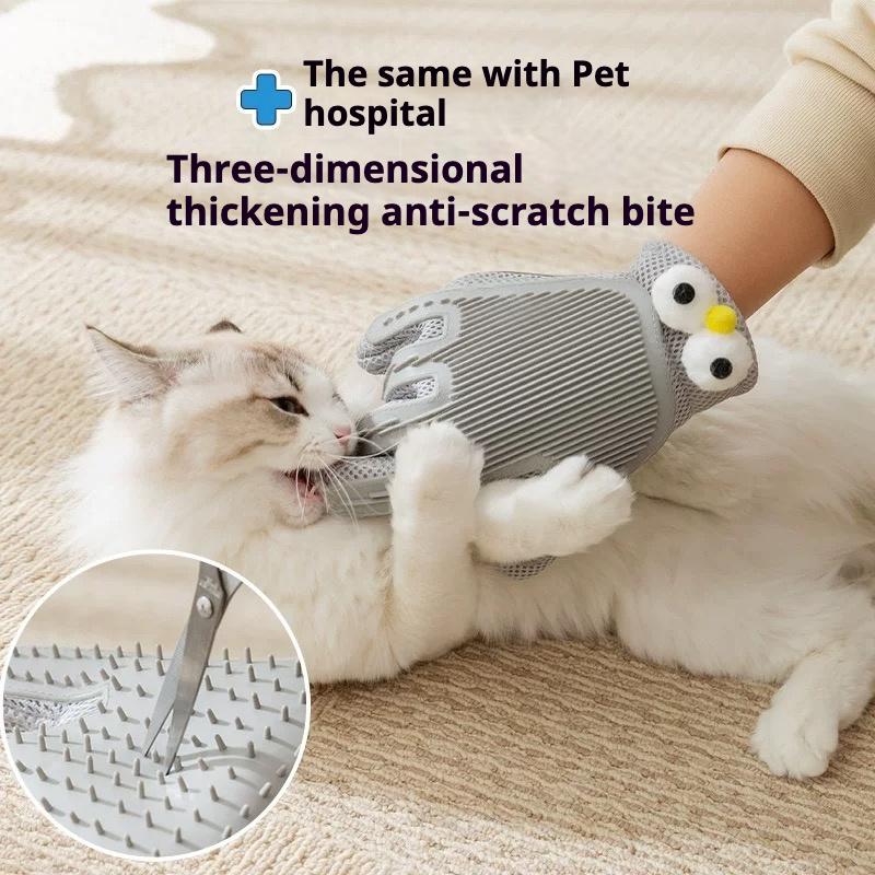 Transform Grooming with 2-In-1 Pet Grooming Gloves: Effortless Hair Removal & Soothing Massage for Cats and Dogs