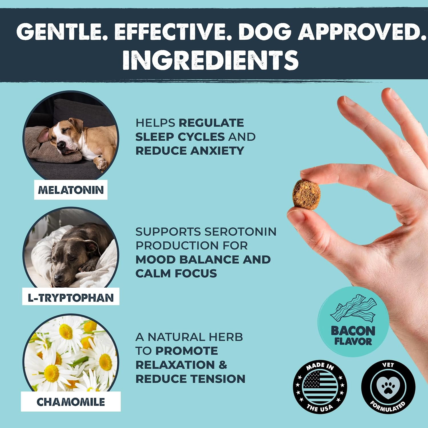 Calming Chews for Dogs - Natural Anxiety & Stress Relief