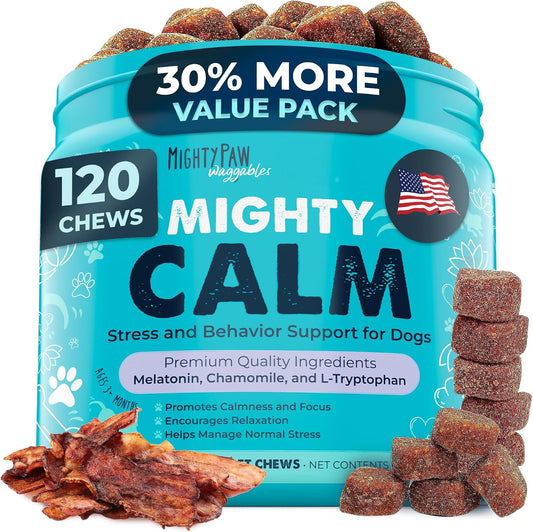 Calming Chews for Dogs - Natural Anxiety & Stress Relief