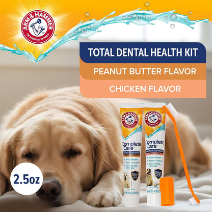 Pet Dental Care Kit - Enzymatic Toothpaste, Finger Brush & Dental Spray