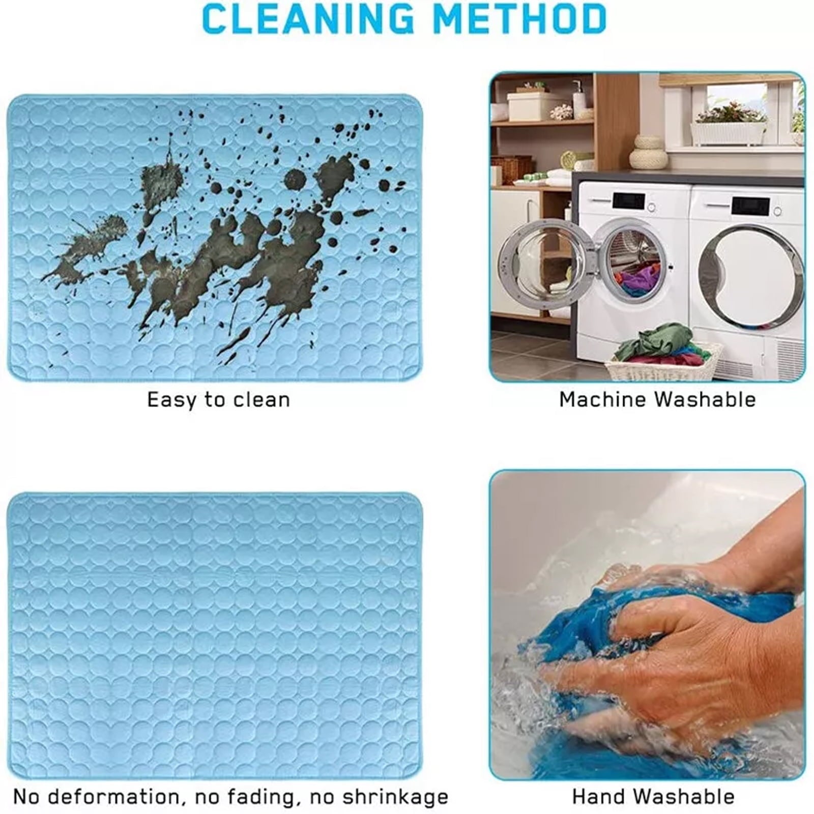 Ultimate Pet Cooling Mat - Large Foldable Self-Cooling Pad for Dogs, Cats, Rabbits & Guinea Pigs - No Water or Refrigeration Needed - Ice Silk Washable for Indoor & Outdoor Comfort