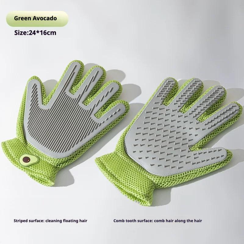 Transform Grooming with 2-In-1 Pet Grooming Gloves: Effortless Hair Removal & Soothing Massage for Cats and Dogs